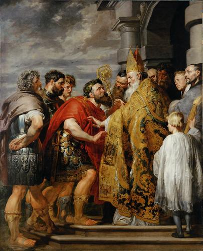 Peter Paul Rubens Ambrosius und Kaiser Theodosius oil painting image